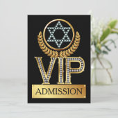Uitnodiging voor VIP-toelating Joodse Davidsster (Staand voorkant)