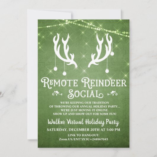 Uitnodiging voor virtuele feestdagen voor kerstfee (Voorkant)