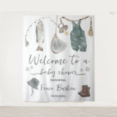 Uitnodiging voor Vis Baby shower Wandkleed (Voorkant)