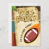 Uitnodiging voor Voetbal Taco Feestje (Voorkant)