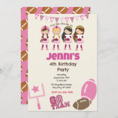 Uitnodiging voor Voetbal Verjaardagsfeest (Voorkant / Achterkant)