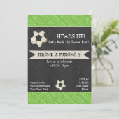 Uitnodiging voor voetbalwedstrijd (Staand voorkant)