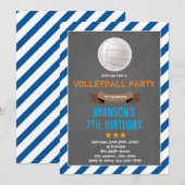 Uitnodiging voor volleybalfeest (Voorkant / Achterkant)