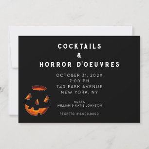 Uitnodiging voor volwassenen voor een Halloween-co