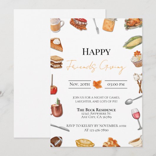 Uitnodiging voor vrienden (Voorkant / Achterkant)