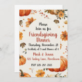 Uitnodiging voor Vriendendag van Thanksgiving (Voorkant / Achterkant)