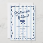 Uitnodiging voor vrijgezellenfeest Bach-weekend Bo (Voorkant)