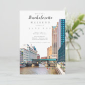 Uitnodiging voor vrijgezellenfeest in Milwaukee (Staand voorkant)