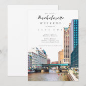 Uitnodiging voor vrijgezellenfeest in Milwaukee (Voorkant / Achterkant)