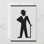 Uitnodiging voor vrijgezellenfeest met dansende ma (Voorkant)