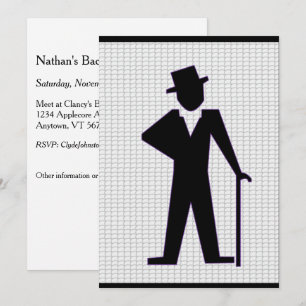 Uitnodiging voor vrijgezellenfeest met dansende ma