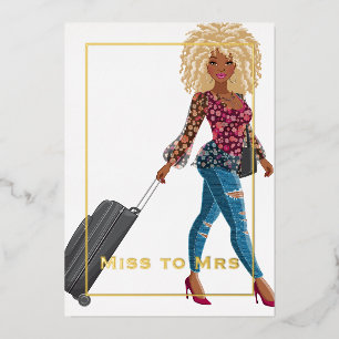 Uitnodiging voor vrijgezellenfeest met 'Miss to Mr