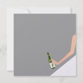 Uitnodiging voor vrijgezellenfeest van zilver (Achterkant)