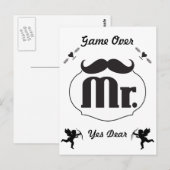Uitnodiging voor vrijgezellenfeest voor meneer Gro (Voorkant / Achterkant)