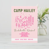 Uitnodiging voor vrijgezellenweekend (Staand voorkant)