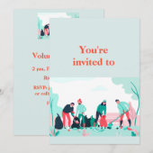 Uitnodiging voor vrijwilliger om de Rally van Lunc (Voorkant / Achterkant)