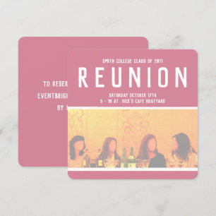 Uitnodiging voor vrouwen evenement in roze en geel