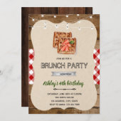 Uitnodiging voor wafelen ontbijtfeest (Voorkant / Achterkant)