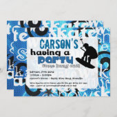 Uitnodiging voor Wakeboard-partij (Voorkant / Achterkant)