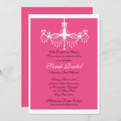 Uitnodiging voor warmroze luchters (Voorkant / Achterkant)