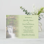 Uitnodiging voor waterfall Wedding (Staand voorkant)