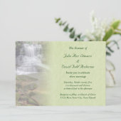 Uitnodiging voor waterfall Wedding (Staand voorkant)