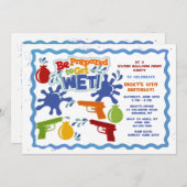 Uitnodiging voor watergevecht (Voorkant / Achterkant)