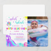 Uitnodiging voor waterglijbaanfoto (Voorkant / Achterkant)