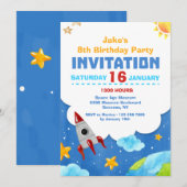 uitnodiging voor Waterverf in de kosmische ruimte (Voorkant / Achterkant)