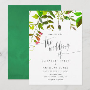 Uitnodiging voor waterverf-lente-olierevloeistuur