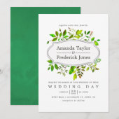 Uitnodiging voor waterverf-lente-olierevloeistuur (Voorkant / Achterkant)