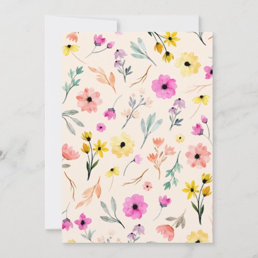 Uitnodiging voor waterverf ventilatorbridal (Achterkant)