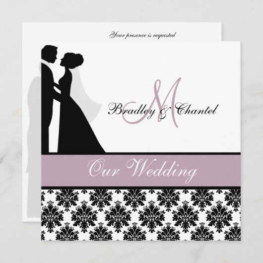 Uitnodiging voor weddenschappen tussen lavenders (Voorkant / Achterkant)