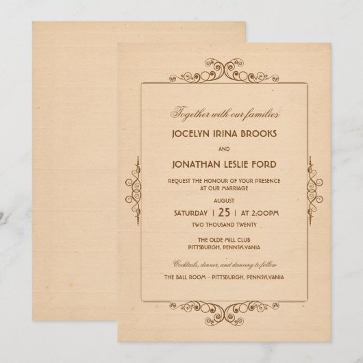 uitnodiging voor weddenschappen tussen Lijsten (Voorkant / Achterkant)