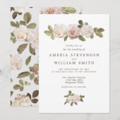  uitnodiging voor weddenschappen tussen Rozen (Voorkant / Achterkant)