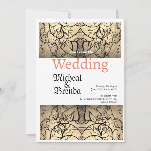  uitnodiging voor weddenschappen tussen Rozen (Voorkant)