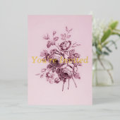  uitnodiging voor weddenschappen tussen Rozen (Staand Voorkant)