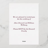  uitnodiging voor weddenschappen tussen Rozen (Achterkant)