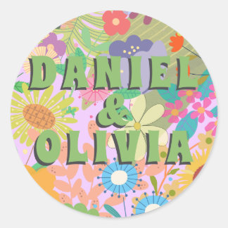 Uitnodiging voor weduwschap ronde sticker