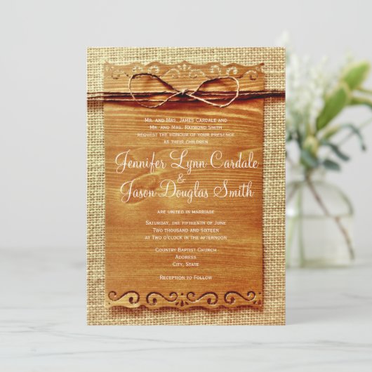 Uitnodiging voor weduwschap tussen burathene en wi (Staand voorkant)