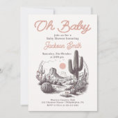 Uitnodiging voor Western Baby shower (Voorkant)