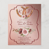 Uitnodiging voor westerne boho rustige bruiloft in (Voorkant)