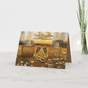 Uitnodiging voor Westerne bruiloft