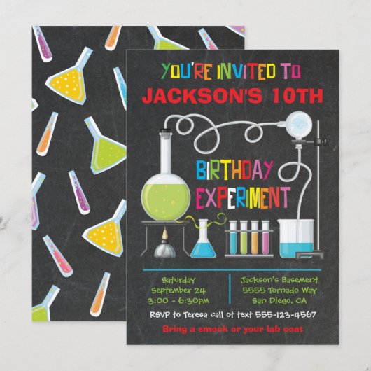Uitnodiging voor wetenschappelijke laboratorium-ex (Voorkant / Achterkant)