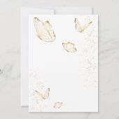 Uitnodiging voor White Gold Butterfly Bridal Showe (Achterkant)