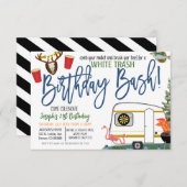 Uitnodiging voor White Trash Bash (Voorkant / Achterkant)