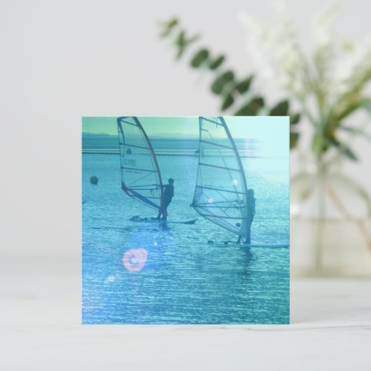 Uitnodiging voor wielsurfen (Staand voorkant)