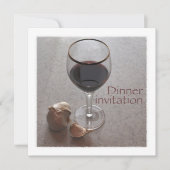 uitnodiging voor wijn en knoflook (Voorkant)