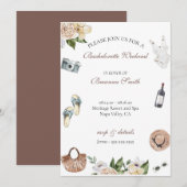 Uitnodiging voor wijnboerderij-weekend voor vrijge (Voorkant / Achterkant)