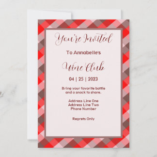 Uitnodiging voor wijnclub